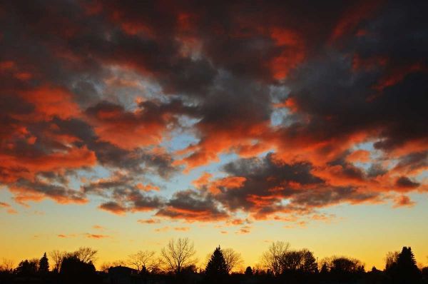 Canada, Manitoba, Winnipeg Clouds at sunset